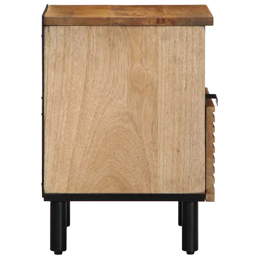 vidaXL Κομοδίνο καφέ 40x33x46 cm από μασίφ ξύλο Mango
