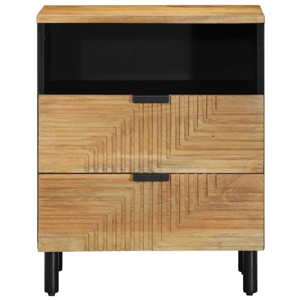 vidaXL Κομοδίνο καφέ 50x33x60 cm μασίφ ξύλο Mango