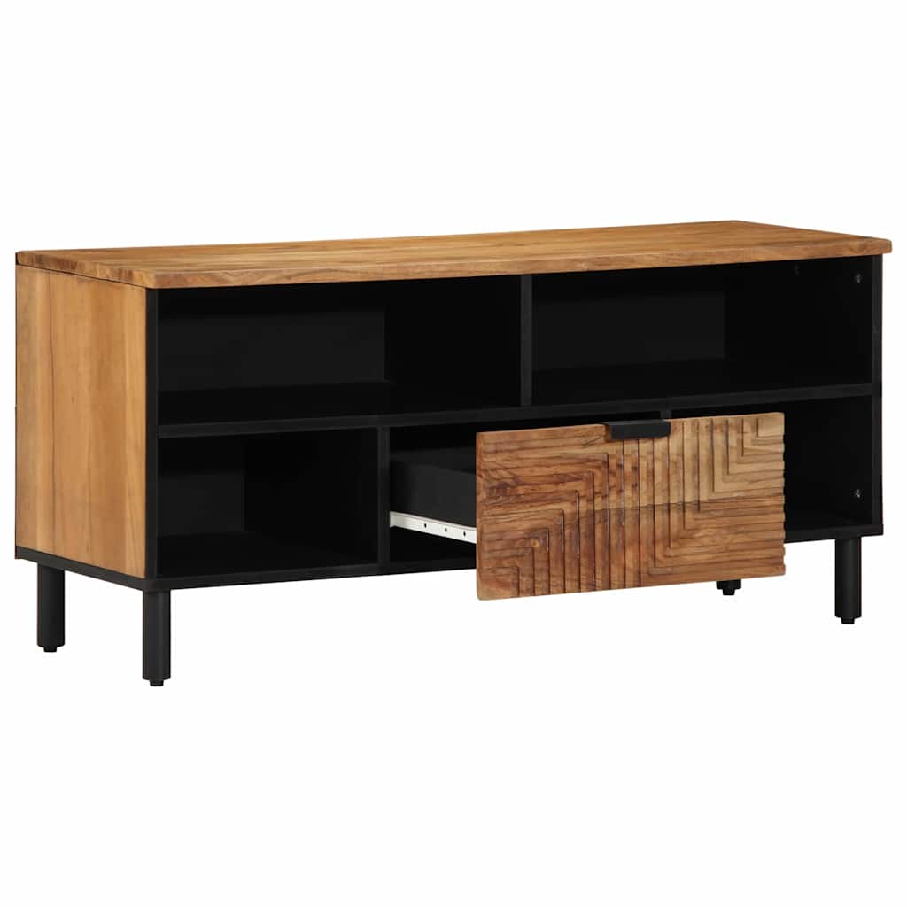 vidaXL Ντουλάπι TV Solid Acacia Wood 100 x 33 x 46 εκ.