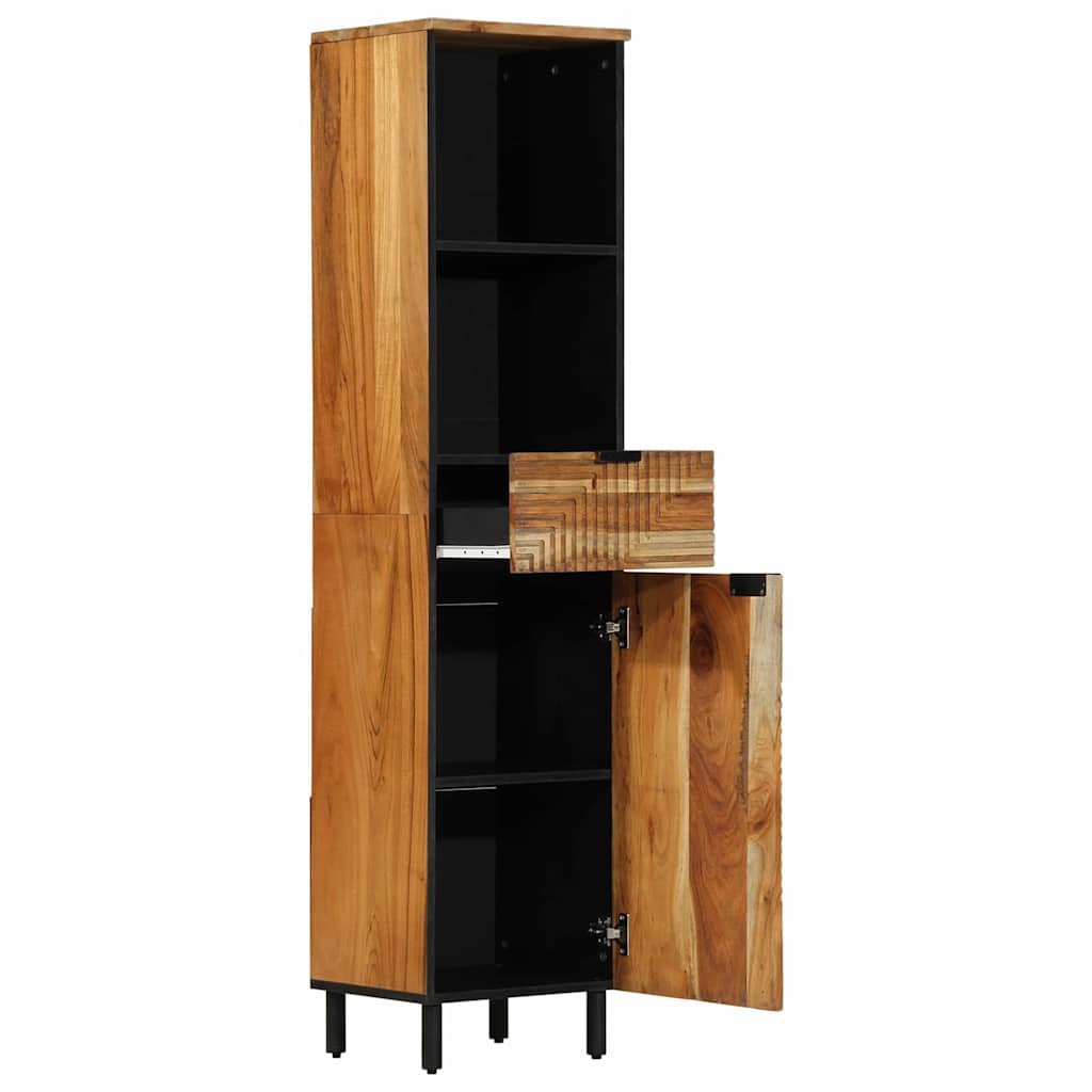 vidaXL Ντουλάπι Μπάνιου Solid Acacia Wood 38 x 33 x 160 εκ.