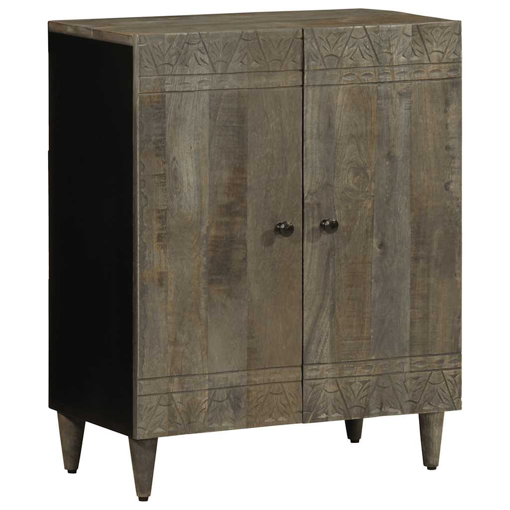 vidaXL Sideboard ανοιχτό γκρι 60x33,5x75 cm μασίφ ξύλο Mango