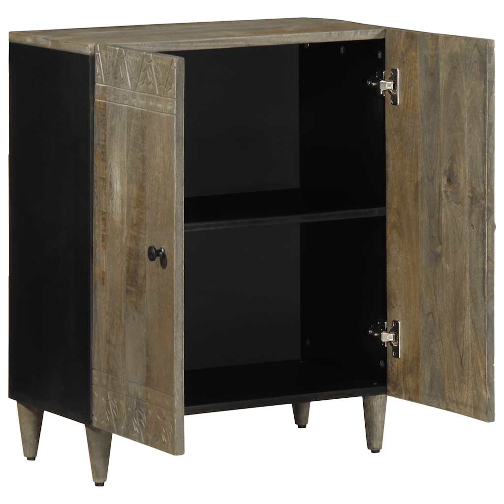 vidaXL Sideboard ανοιχτό γκρι 60x33,5x75 cm μασίφ ξύλο Mango
