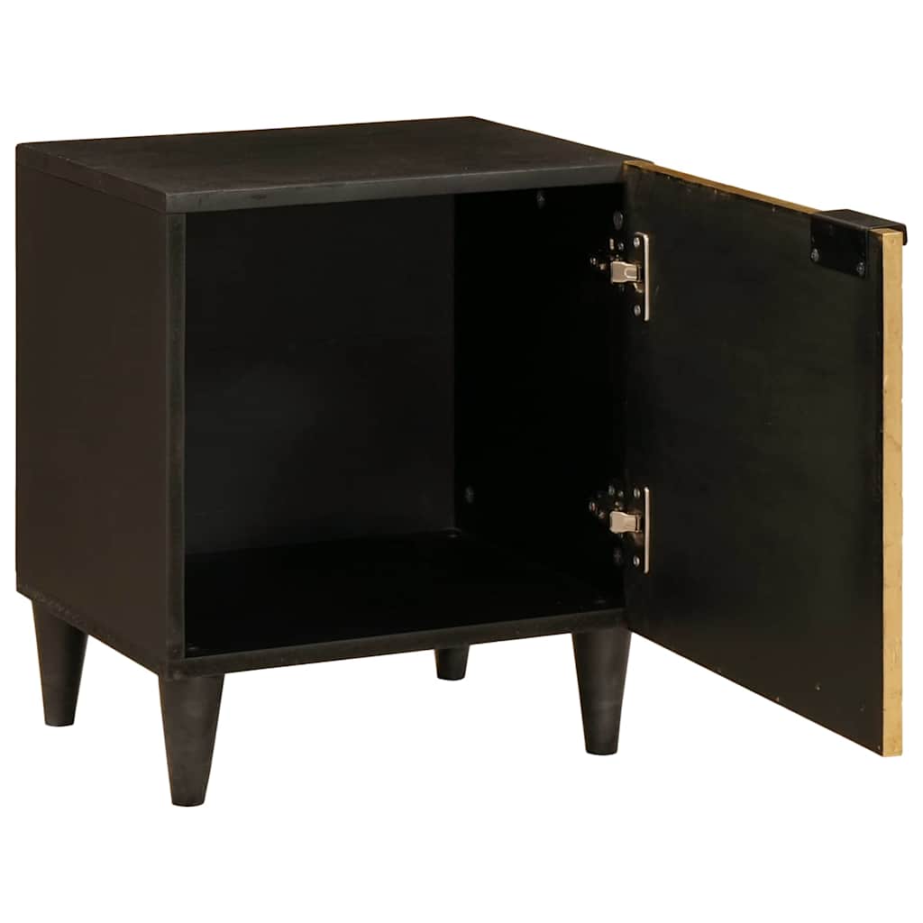 vidaXL Κομοδίνο 2 pcs Μαύρο και Χρυσό 40 x 33.5 x 46 εκ