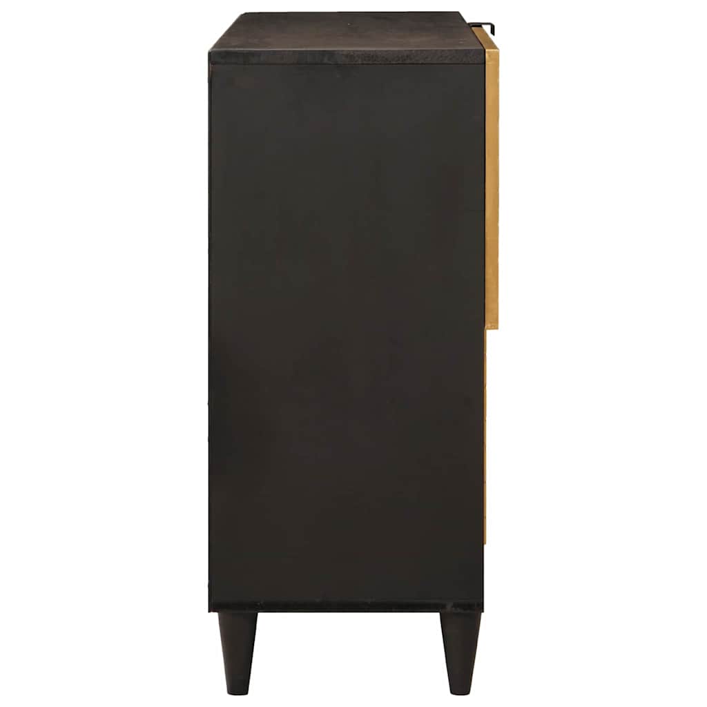 vidaXL Βοηθητικό ντουλάπι Μαύρο και Χρυσό 80 x 33,5 x 75 εκ