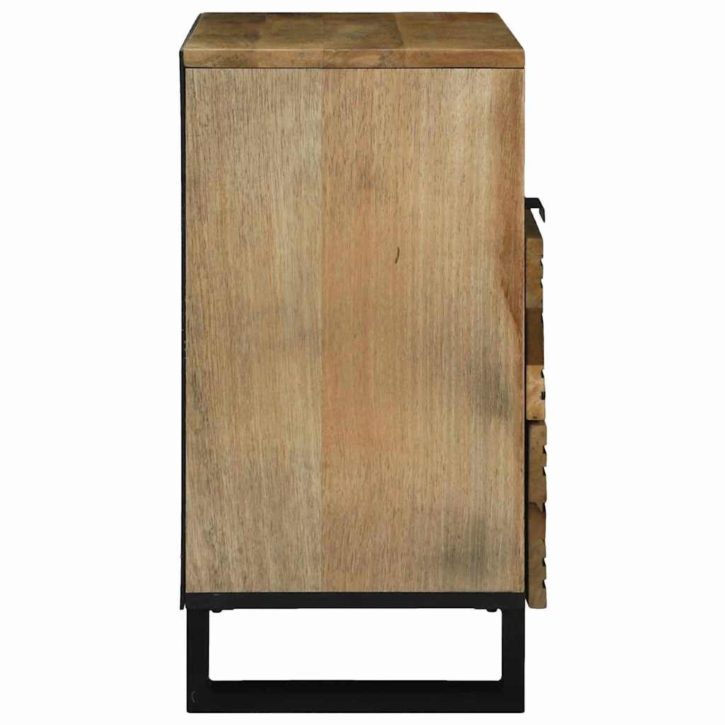vidaXL Κομοδίνο με συρτάρι Καφέ 50 x 33 x 60 εκ Μασίφ ξύλο μάνγκο