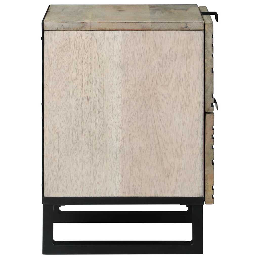 vidaXL Κομοδίνο Λευκό 40 x 33 x 46 εκ. Επεξεργασμένο Ξύλο