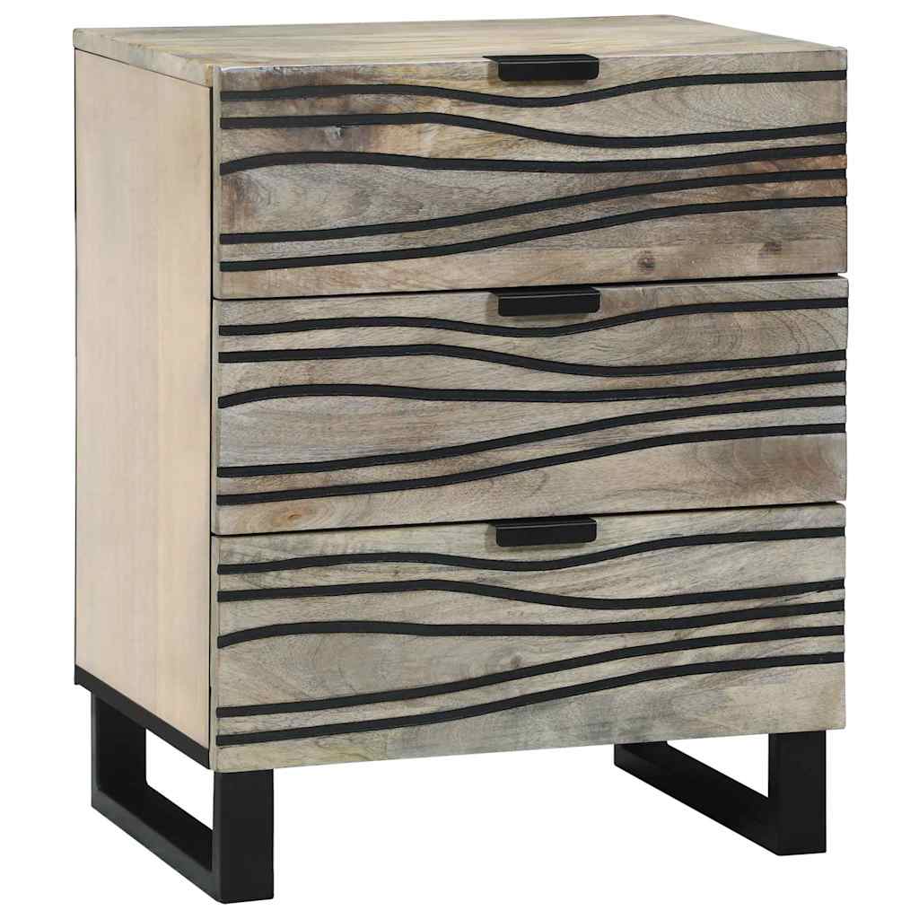 vidaXL Κομοδίνο Λευκό 50 x 33 x 62 εκ. Επεξεργασμένο Ξύλο