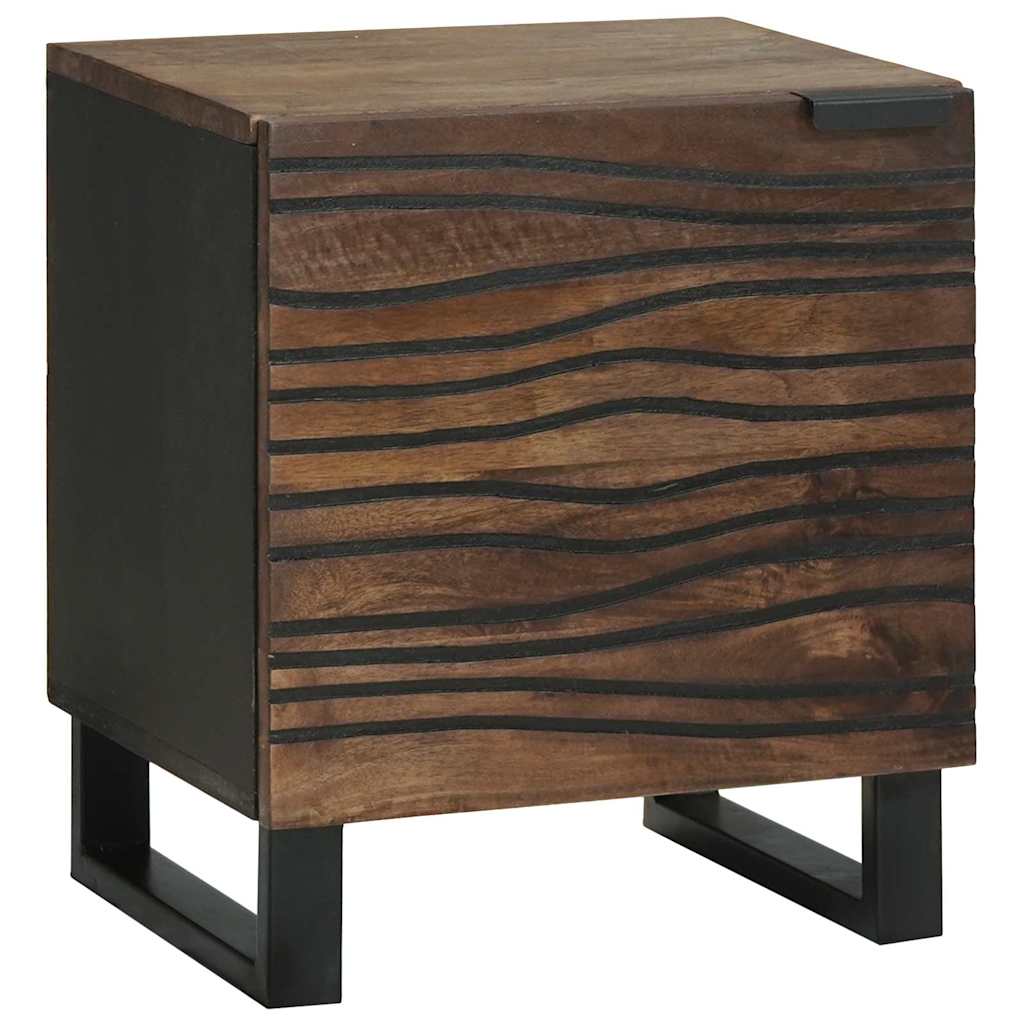 vidaXL Κομοδίνο 2 pcs Καρυδιά 40 x 33 x 46 εκ. Μασίφ ξύλο μάνγκο