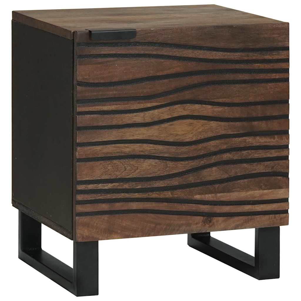 vidaXL Κομοδίνο 2 pcs Καρυδιά 40 x 33 x 46 εκ. Μασίφ ξύλο μάνγκο
