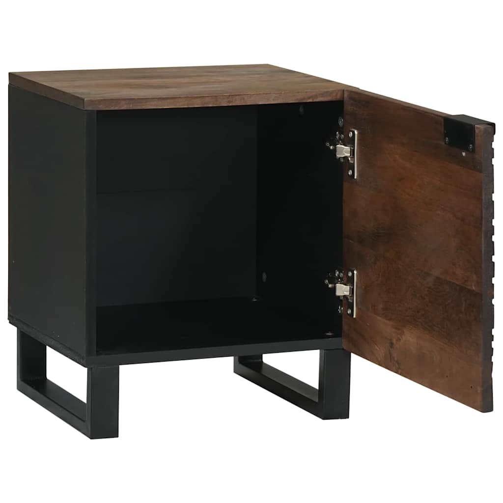 vidaXL Κομοδίνο 2 pcs Καρυδιά 40 x 33 x 46 εκ. Μασίφ ξύλο μάνγκο