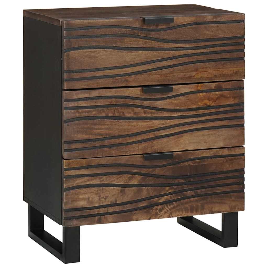 vidaXL Κομοδίνο Καρυδιά 50 x 33 x 62 εκ. Επεξεργασμένο Ξύλο