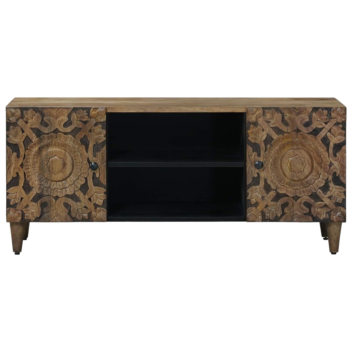 vidaXL Ντουλάπι TV Καφέ 105 x 33 x 46 εκ. Στερεό ξύλο μάνγκο