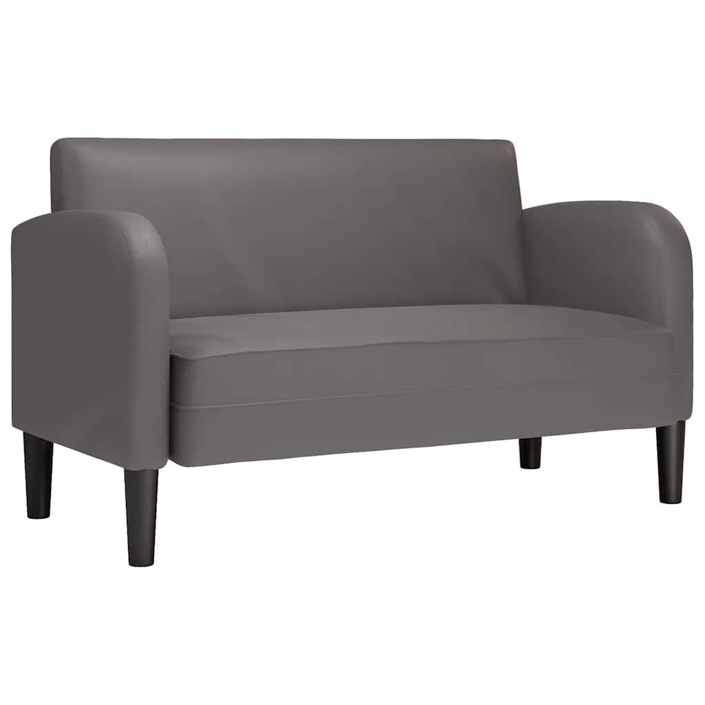 vidaXL Καναπές Loveseat Γκρι 110 εκ. Συνθετικό δέρμα