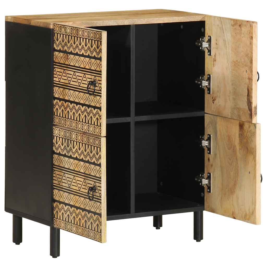 vidaXL Μπουφές 60x33,5x75 εκ. από Μασίφ Ακατέργαστο Ξύλο Μάνγκο