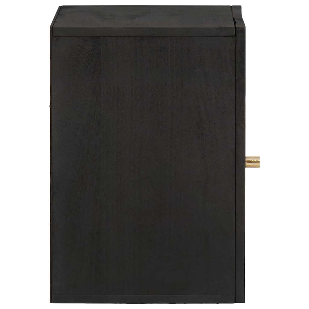vidaXL Ντουλάπα Τοίχου Μαύρο 38 x 33 x 48 εκ Στερεό ξύλο μάνγκο
