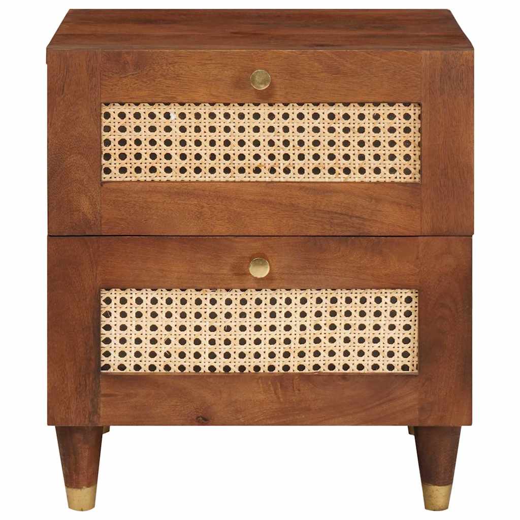 vidaXL Κομοδίνο 2 τεμ. Καφέ 40 x 33 x 46 εκ. Μασίφ ξύλο ακακίας
