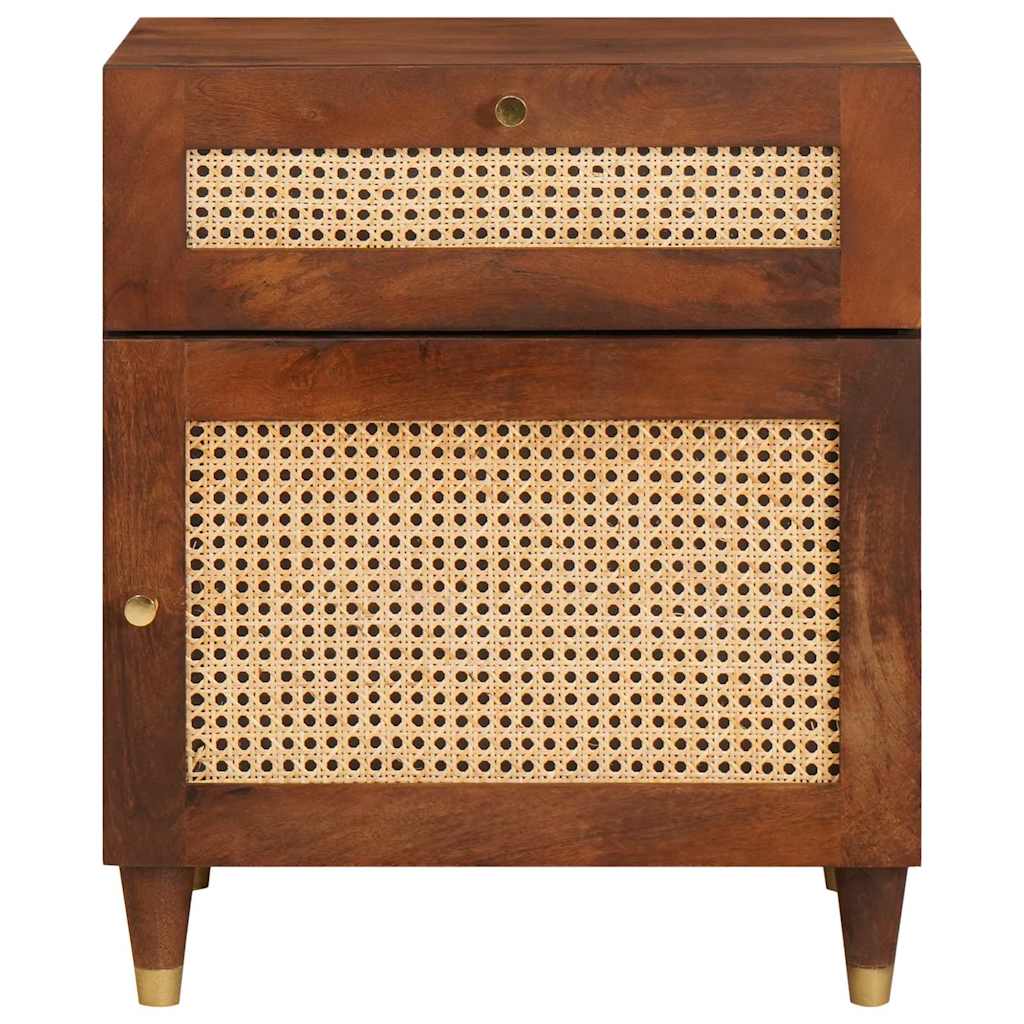vidaXL Κομοδίνα με συρτάρι 50 x 33 x 60 εκ Στερεό ξύλο μάνγκο