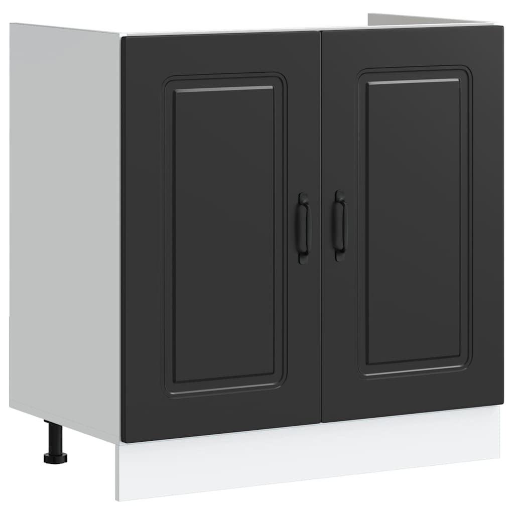 vidaXL Ντουλάπα Κουζίνας Kalmar Μαύρο 80 x 46 x 81,5 εκ