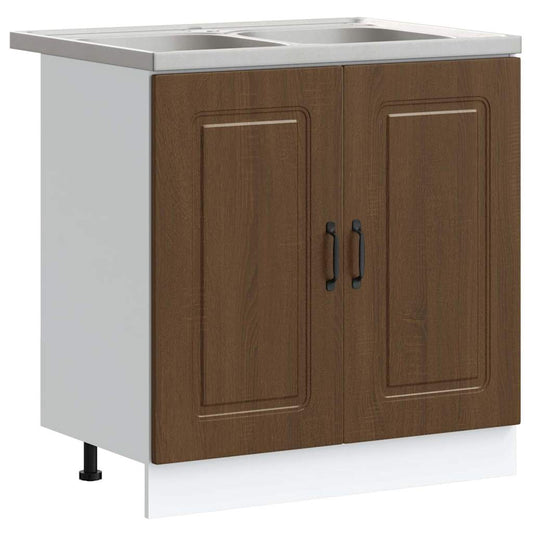 vidaXL Ντουλάπα Κουζίνας Kalmar Καφέ δρυς 80 x 46 x 81,5 εκ
