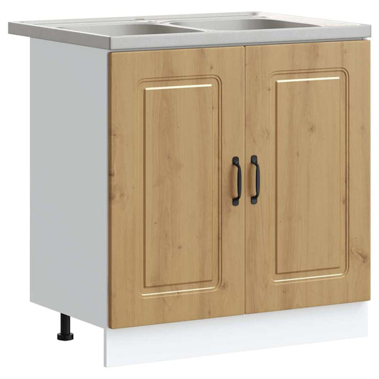 vidaXL Ντουλάπα Κουζίνας Kalmar Artisan Oak 80 x 46 x 81,5 εκ