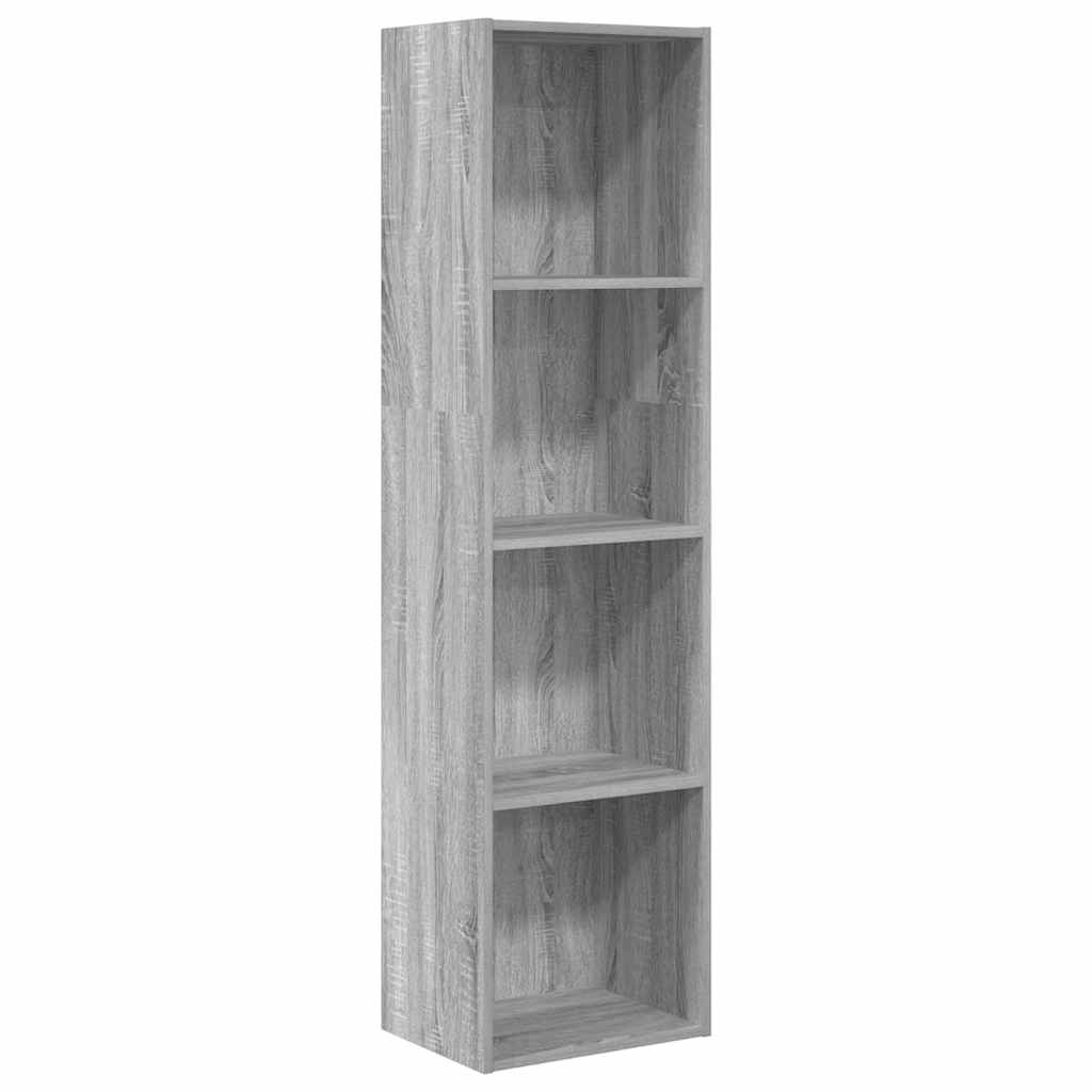 vidaXL Βιβλιοθήκη Γκρι Sonoma 40x30x152 εκ. από Επεξεργ. Ξύλο