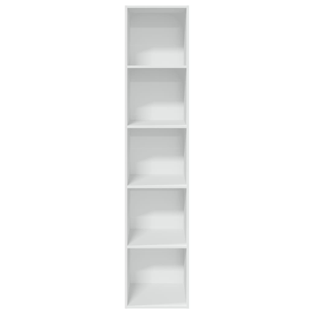 vidaXL Βιβλιοθήκη Λευκή 40x30x189 εκ. από Επεξεργασμένο Ξύλο