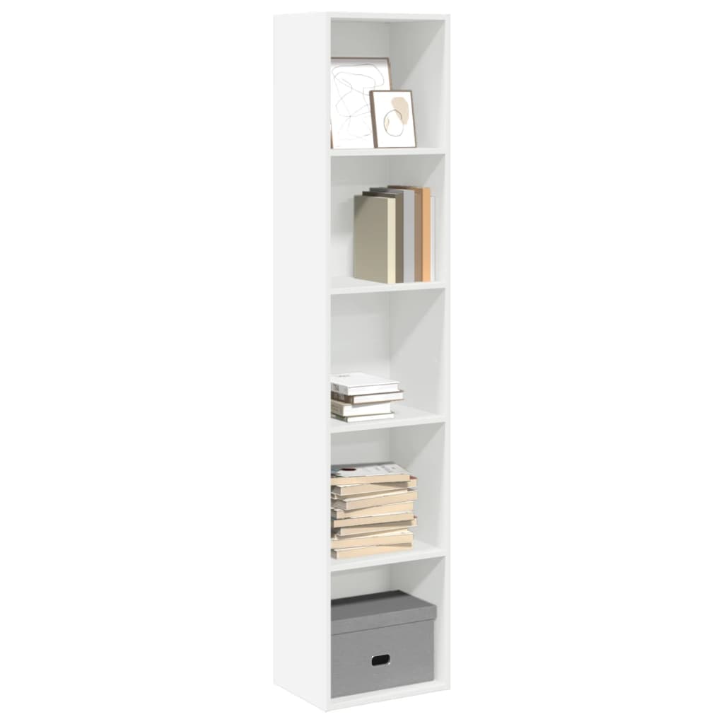 vidaXL Βιβλιοθήκη Λευκή 40x30x189 εκ. από Επεξεργασμένο Ξύλο