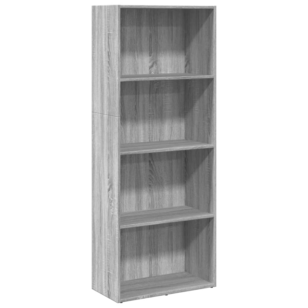 vidaXL Βιβλιοθήκη Γκρι Sonoma 60x30x152 εκ. από Επεξεργασμένο Ξύλο