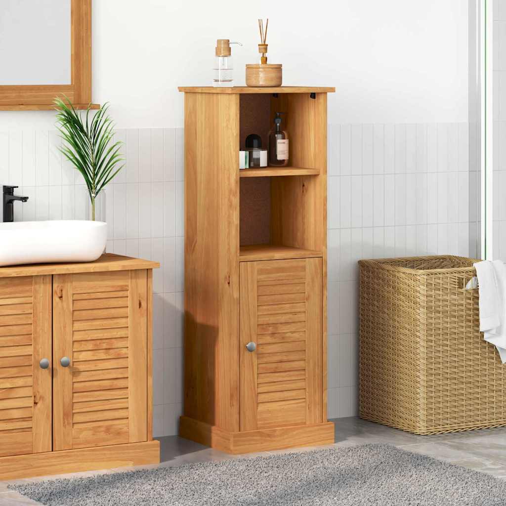 vidaXL Ντουλάπι Μπάνιου VIGO Καφέ και Μέλι Καφέ 37 x 34 x 110 εκ