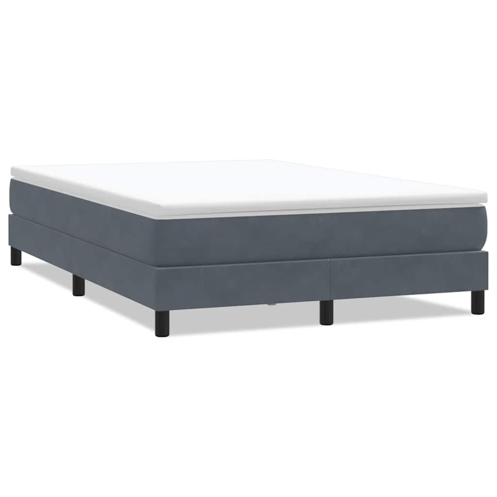 vidaXL Box Spring Κρεβάτι χωρίς στρώμα Σκούρο γκρι Βελούδινο