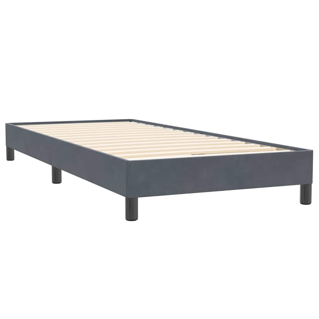 vidaXL Box Spring Κρεβάτι χωρίς στρώμα Σκούρο γκρι 100x220 εκ.