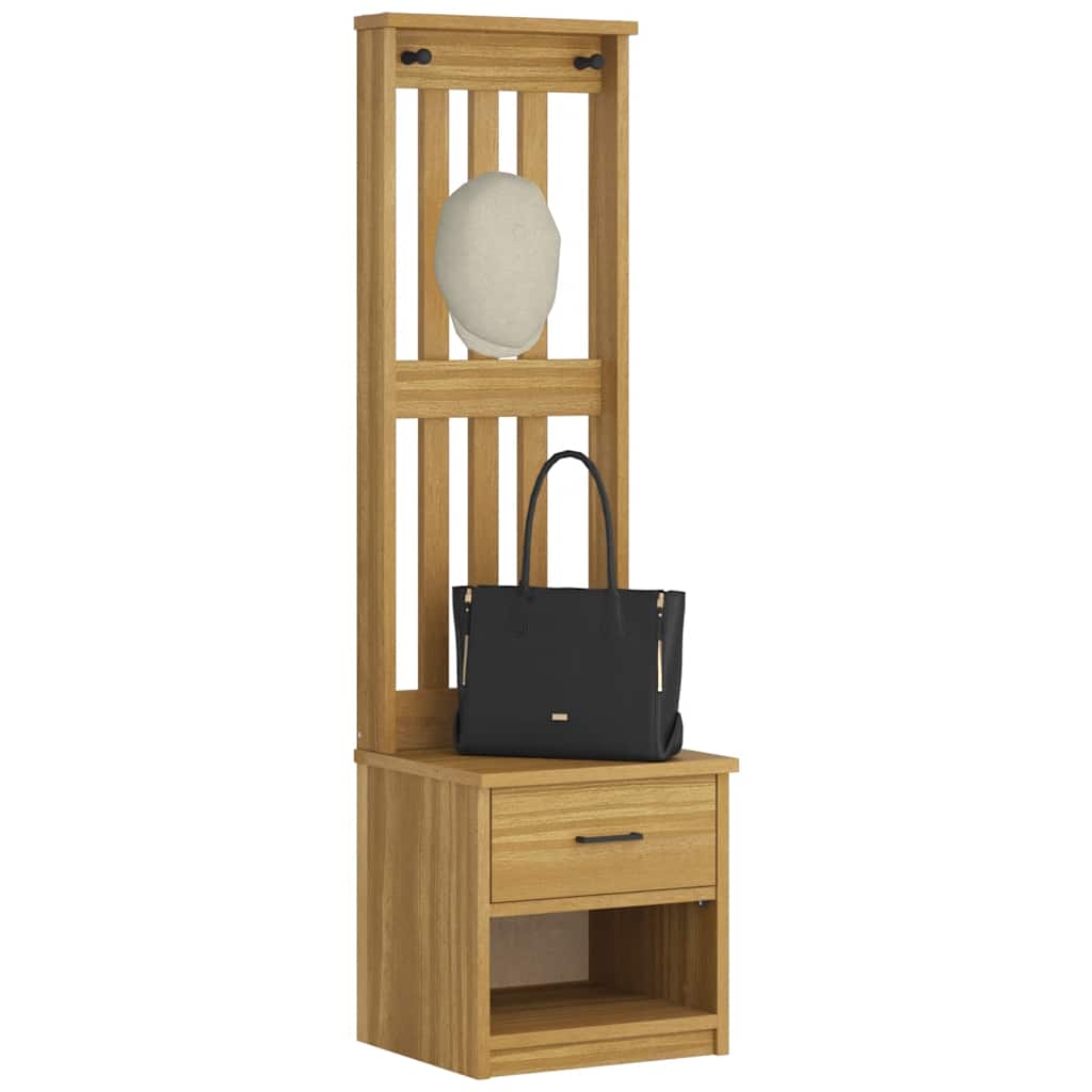 vidaXL Δέντρο χωλ "SANDNES" 45x40x159,5 εκ.Πεύκο μασίφ ξύλο