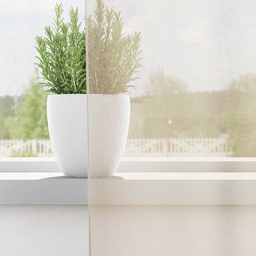 vidaXL Κουρτίνες Voile με ροδέλες 2 τεμάχια Κρεμ 140x245 εκ.