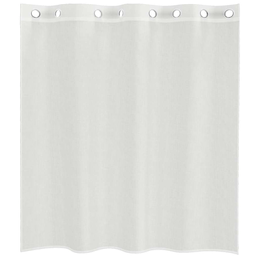 vidaXL Voile κουρτίνες με ροδέλες 2 τεμάχια Λευκό