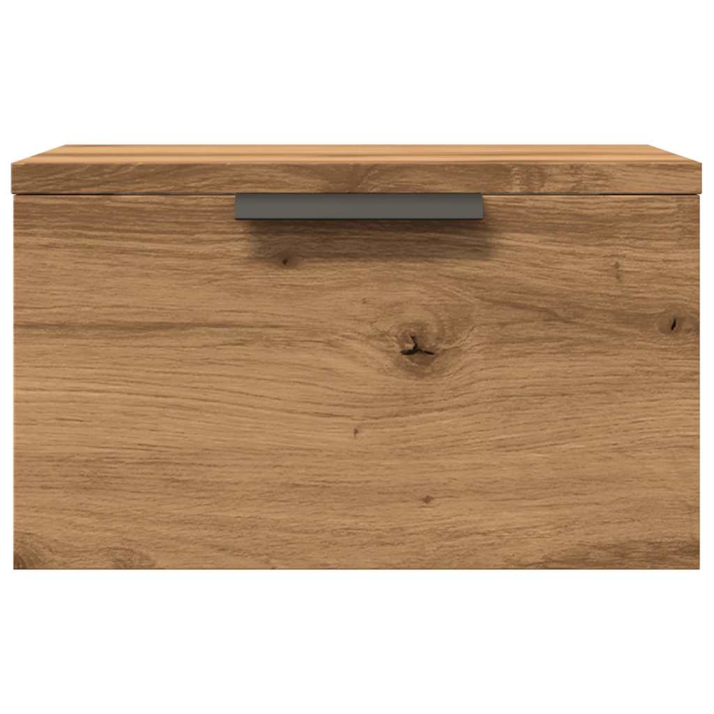 vidaXL Κομοδίνο Επιτοίχιο Αρτισιανή Δρυς 34x30x20 εκ