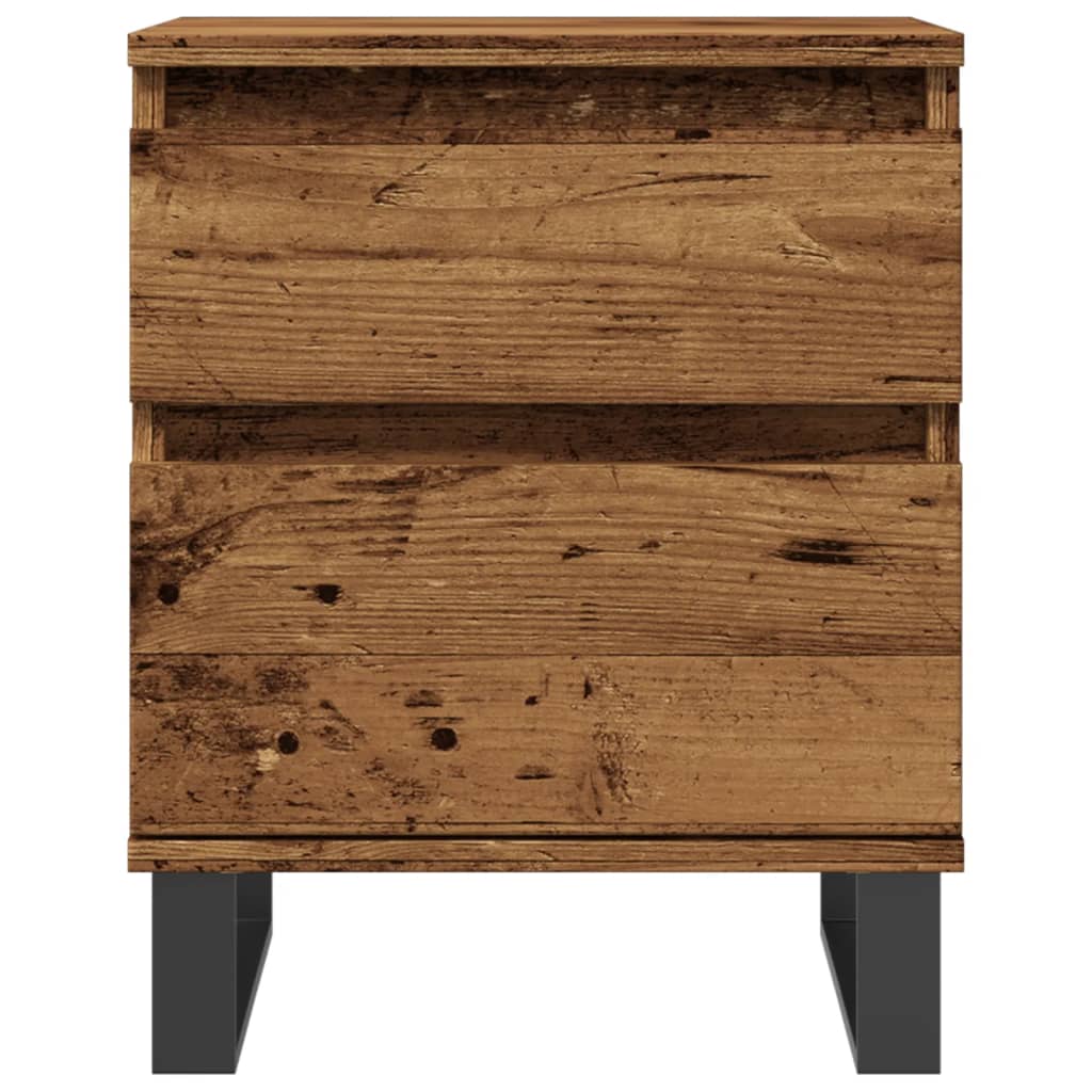 vidaXL Κομοδίνα 2 τεμάχια Παλιό ξύλο 40x35x50 cm Κατασκευασμένο ξύλο