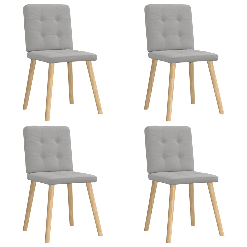 vidaXL Καρέκλες τραπεζαρίας 4 τεμ Cloud Grey Fabric