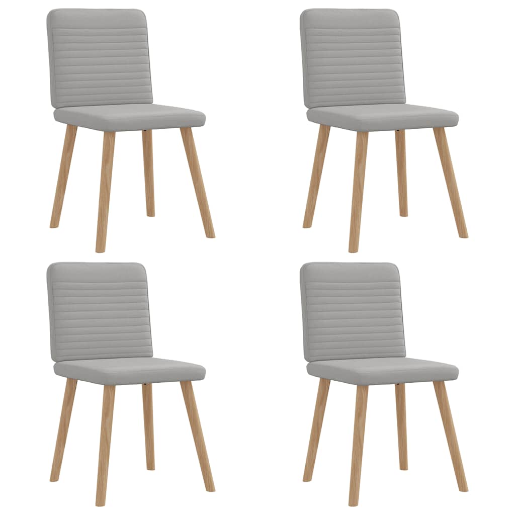 vidaXL Καρέκλες τραπεζαρίας 4 τεμ Cloud Grey Fabric