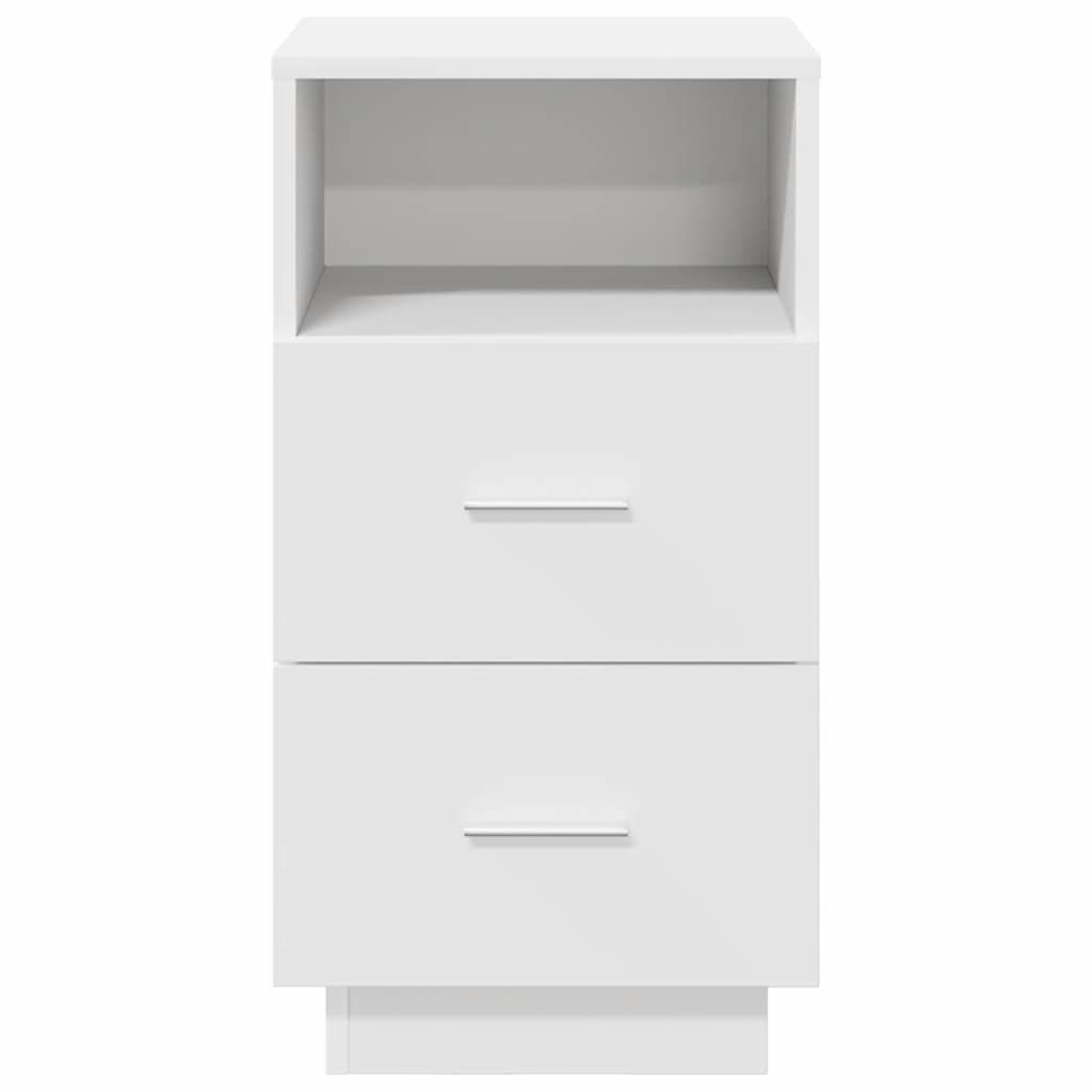 vidaXL Κομοδίνα 2 τμχ με 2 συρτάρια Λευκό 36x36x68 cm