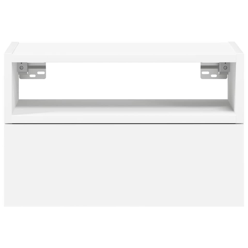 vidaXL Κομοδίνο Επιτοίχιο Λευκά 45x26x28,5 εκ.