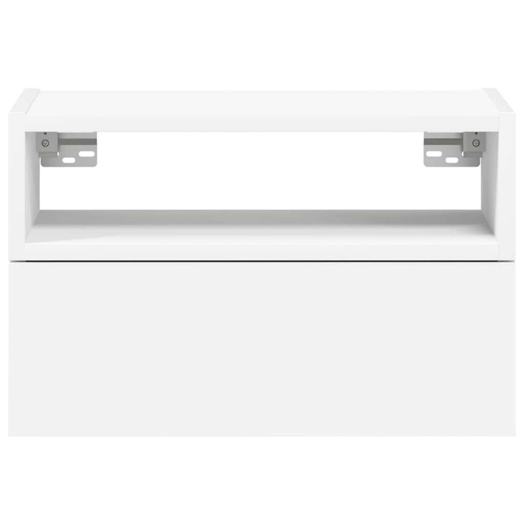 vidaXL Κομοδίνα Επιτοίχια 2 τεμ. Λευκά 45x26x28,5 εκ.