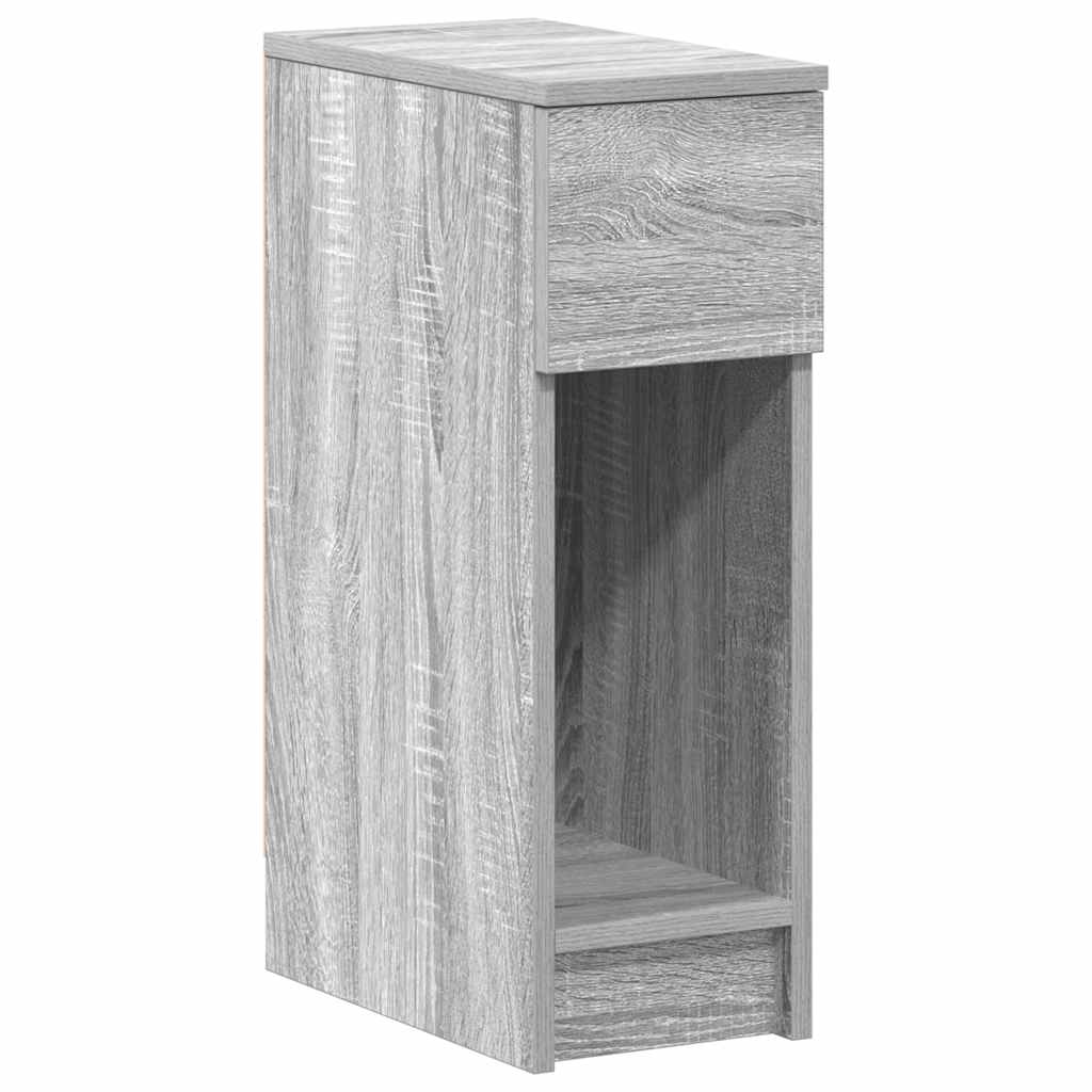 vidaXL Κομοδίνο με συρτάρι Γκρι Sonoma 20x36x60 εκ.