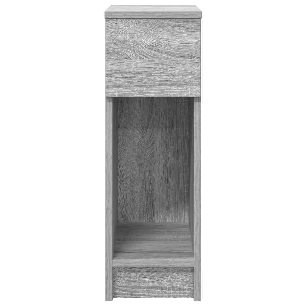 vidaXL Κομοδίνο με συρτάρι Γκρι Sonoma 20x36x60 εκ.