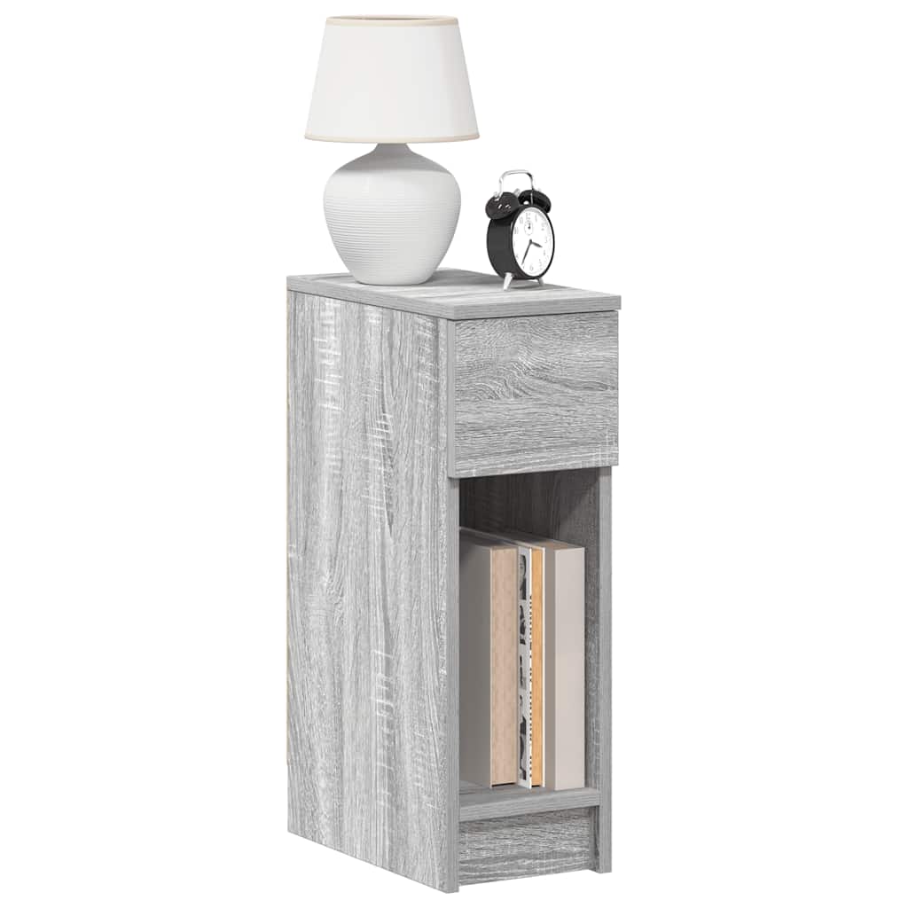 vidaXL Κομοδίνο με συρτάρι Γκρι Sonoma 20x36x60 εκ.