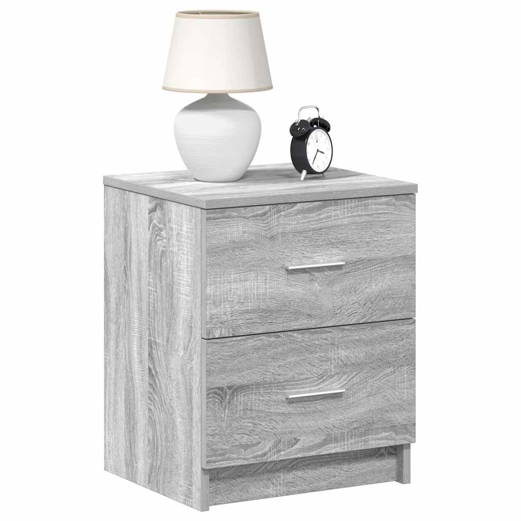 vidaXL Κομοδίνο με 2 Συρτάρια Γκρι Sonoma 40x36x50 εκ.