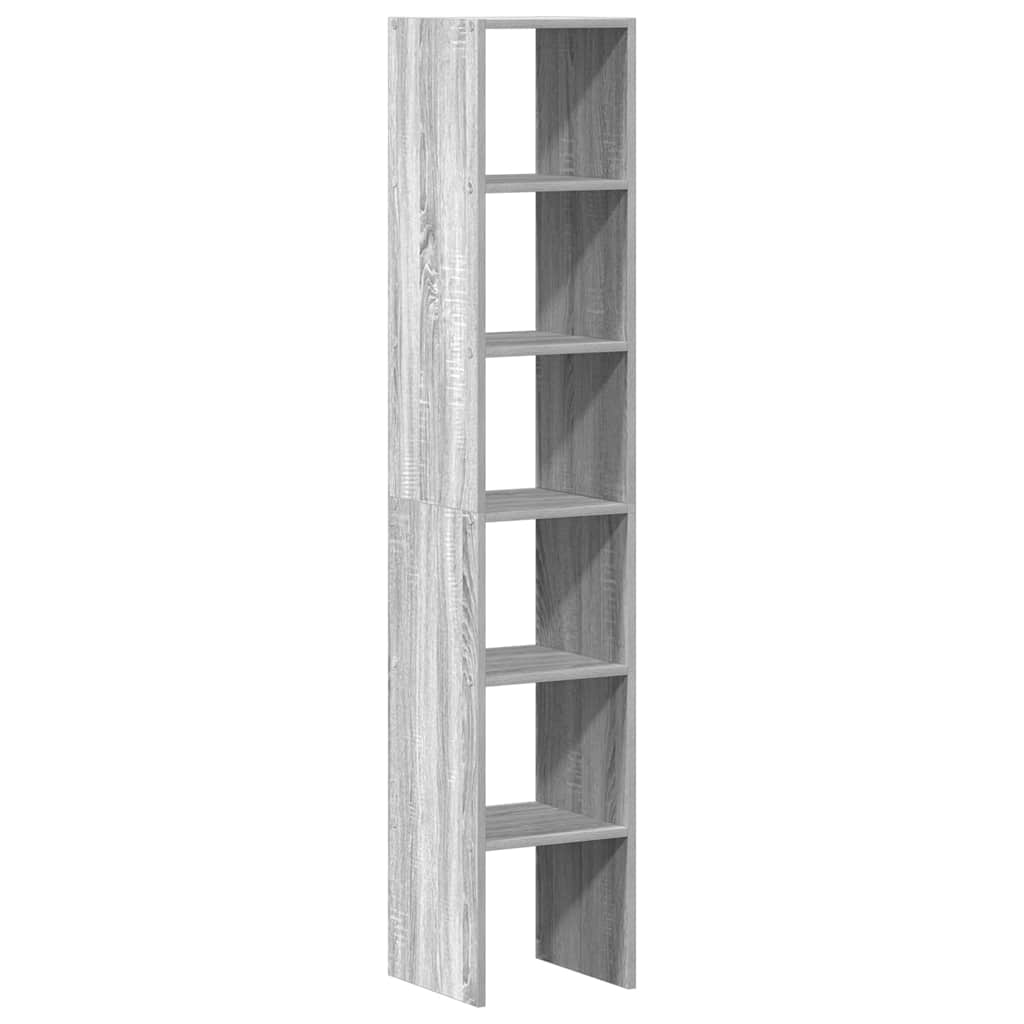 vidaXL Βιβλιοθήκες 2 τεμ. Στοιβαζόμενα Γκρι Sonoma 30x30x80 εκ.