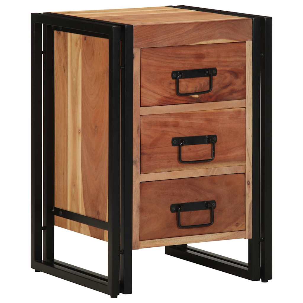 vidaXL Κομοδίνο με συρτάρι Καφέ 40 x 40 x 59 εκ. Στερεό Ξύλο Ακακίας