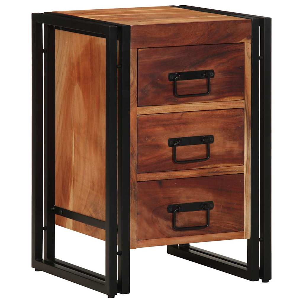 vidaXL Κομοδίνο με συρτάρι Καφέ 40 x 40 x 59 εκ. Στερεό Ξύλο Ακακίας