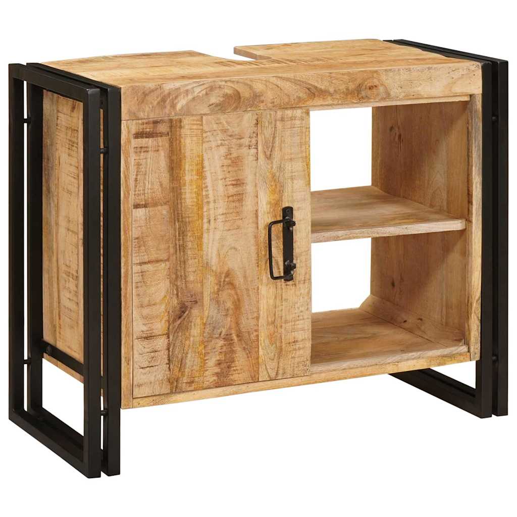vidaXL Ντουλάπι νιπτήρα Καφέ 71 x 33 x 58 εκ. Στερεό ξύλο μάνγκο
