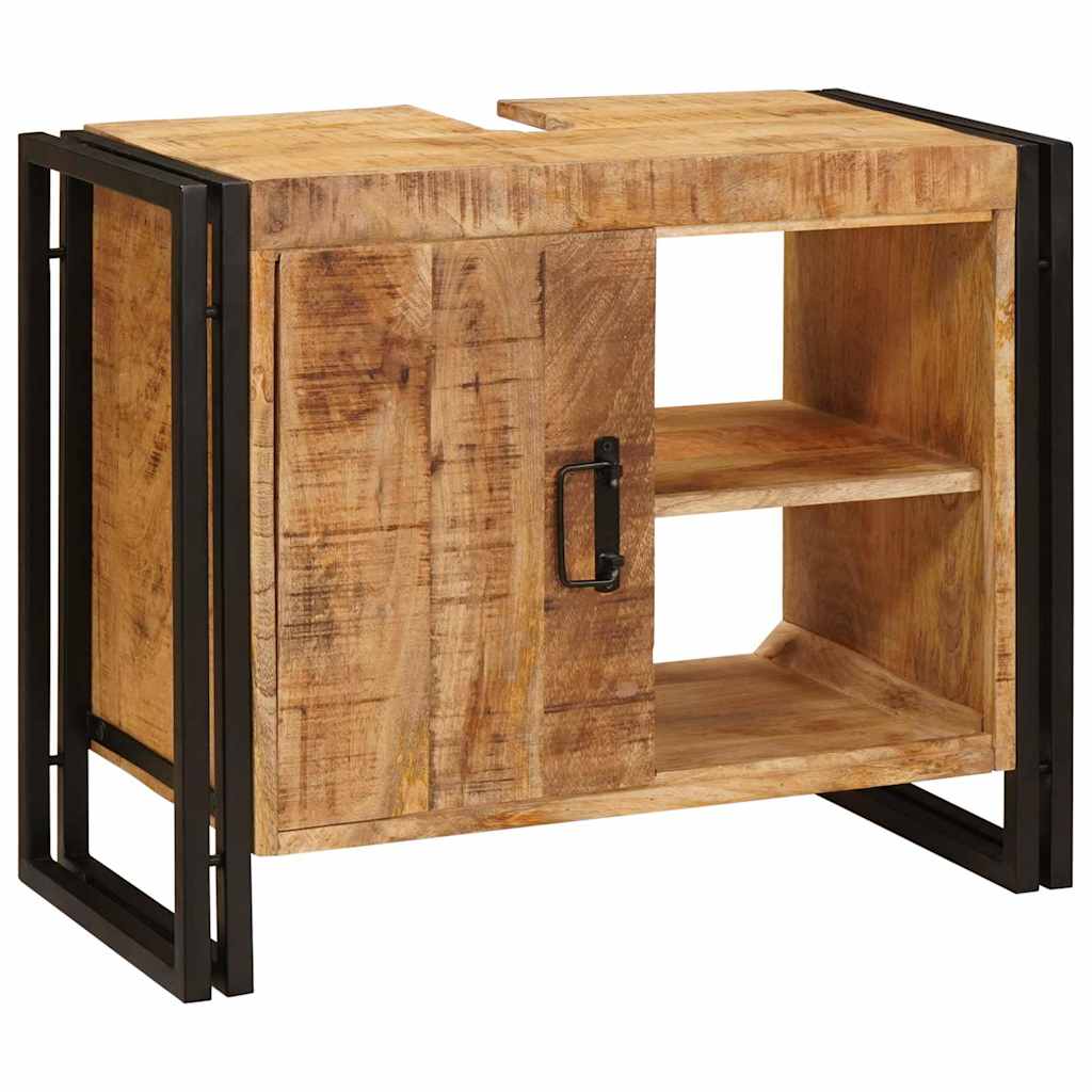 vidaXL Ντουλάπι νιπτήρα Καφέ 71 x 33 x 58 εκ. Στερεό ξύλο μάνγκο
